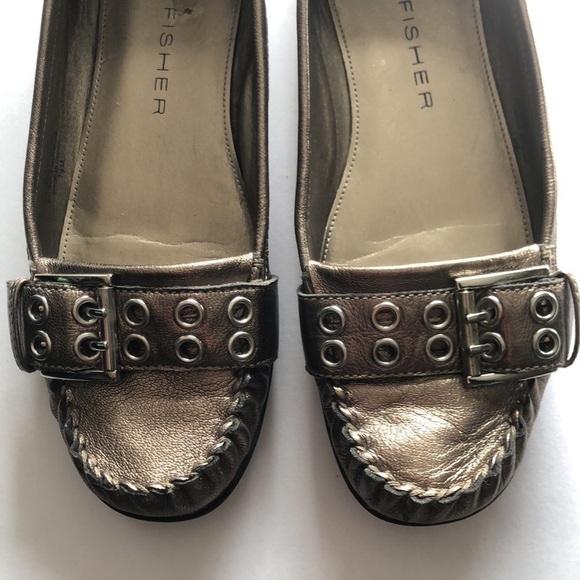 MARC Fisher Womens Karynee Leather Buckled Slip On Loafer Flats Size 7.5 - Picture 2 of 5